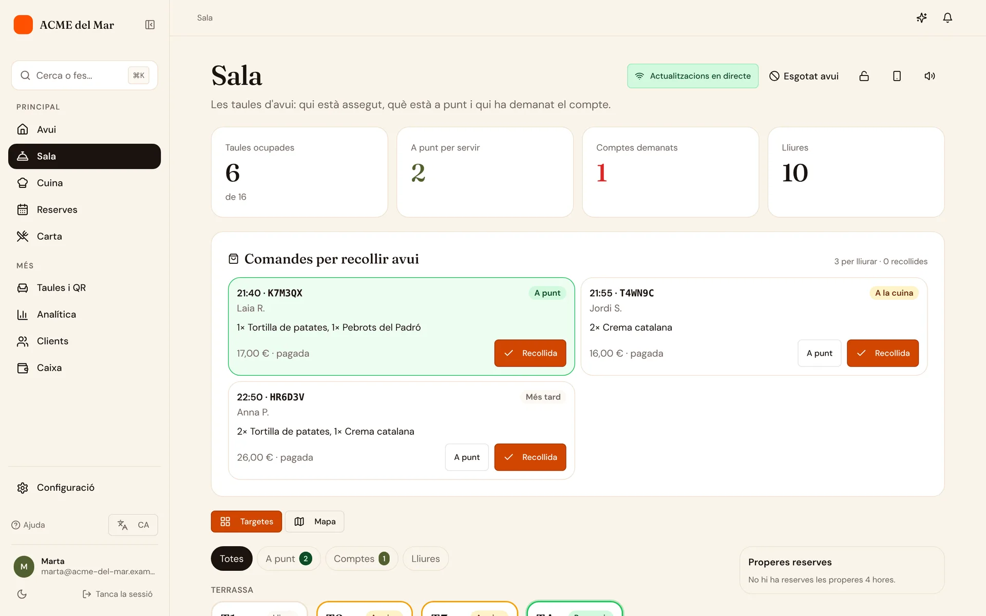 L'app de sala